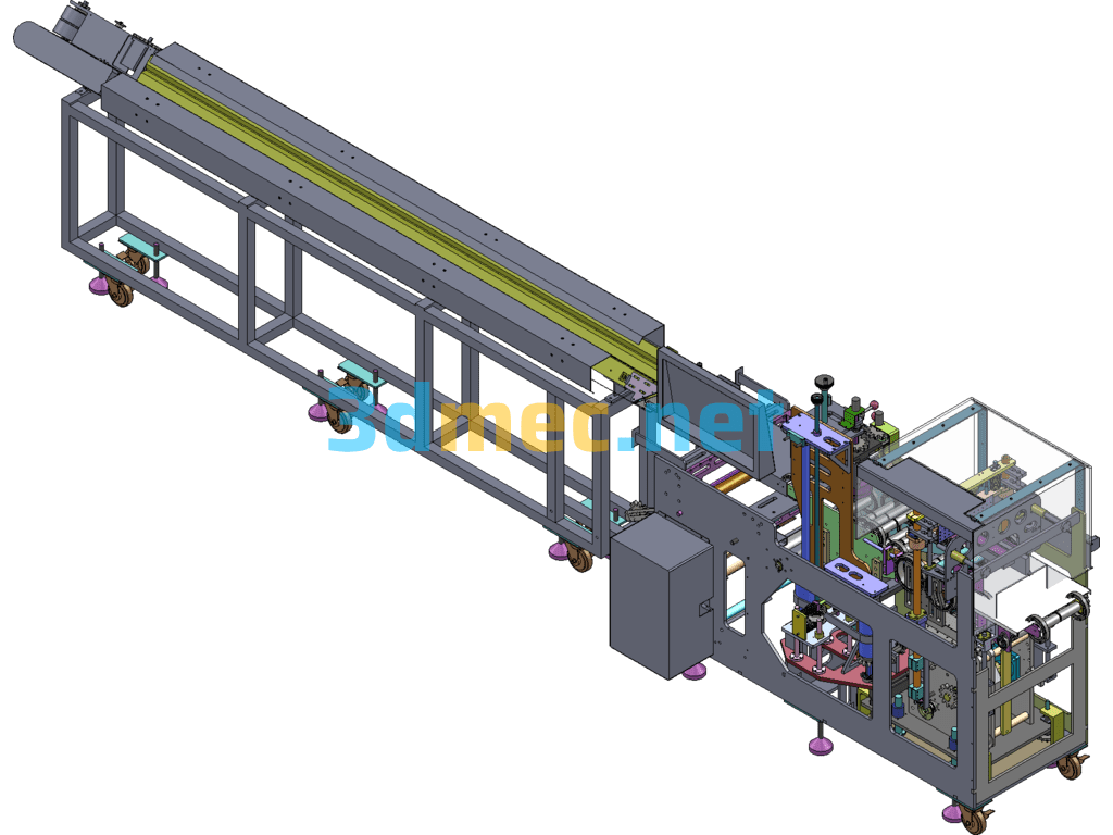 Pillow Packaging Machine Production Line - 3D Model SolidWorks Free Download