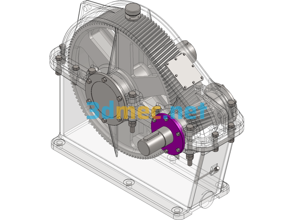 ZD70 Reducer Full Set Of CAD Including 3D - 3D Model SolidWorks AutoCAD.Mechanical Free Download