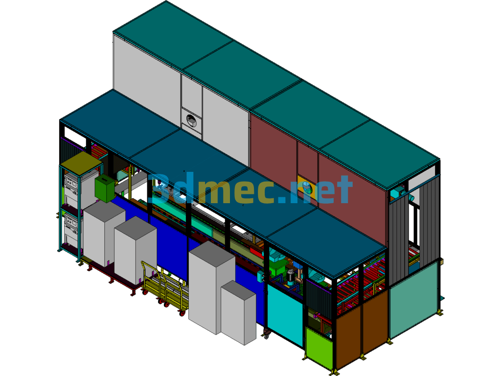 Assembly Design Of Double Robot And Double Fixture Arc Welding Workstation - 3D Model Catia Free Download