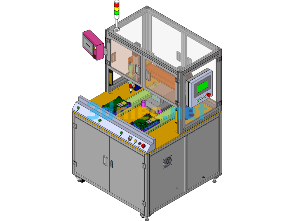 Double Y-Axis Suction Screw Locking Machine - 3D Model SolidWorks Free Download