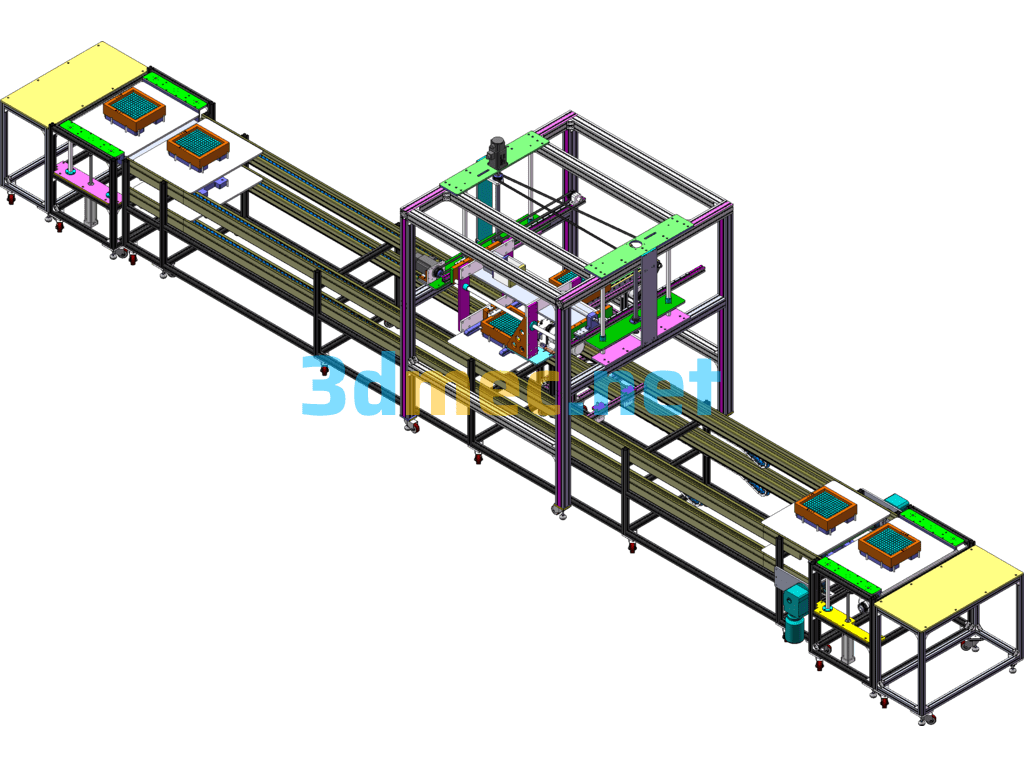 Battery Pack Welding Feeding Line - 3D Model SolidWorks Free Download