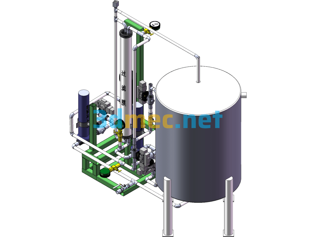 Water Treatment Filtration System - 3D Model SolidWorks AutoCAD.Electrical Free Download