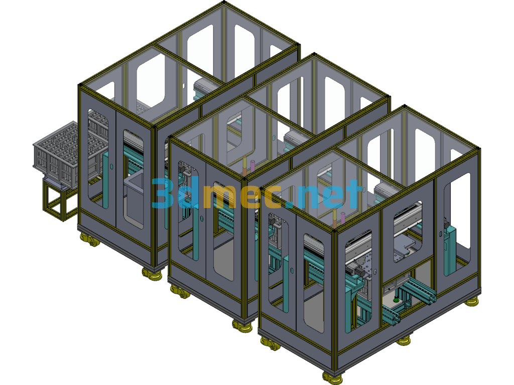 Non-Standard Automation Equipment: Lithium Battery Sealing Welding Machine - 3D Model SolidWorks Free Download