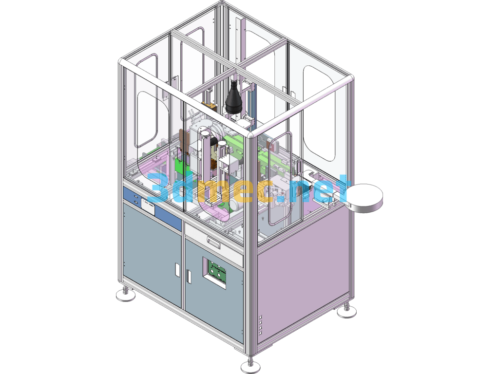 Non-Standard Automatic Steel Strip Screw Visual Inspection Machine Full Set Of 3D Model Drawings - 3D Model SolidWorks Free Download