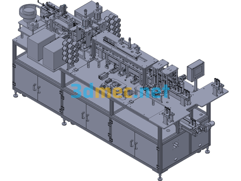 USB-3.0 Wire Processing Line - 3D Model Exported Free Download