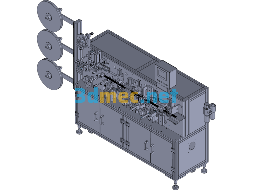 Cable Slitting And Aluminum Foil Tape Application Machines - 3D Model Exported Free Download