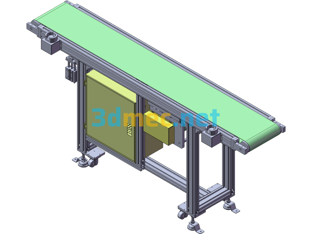 2M Belt Conveyor Line - 3D Model SolidWorks Free Download