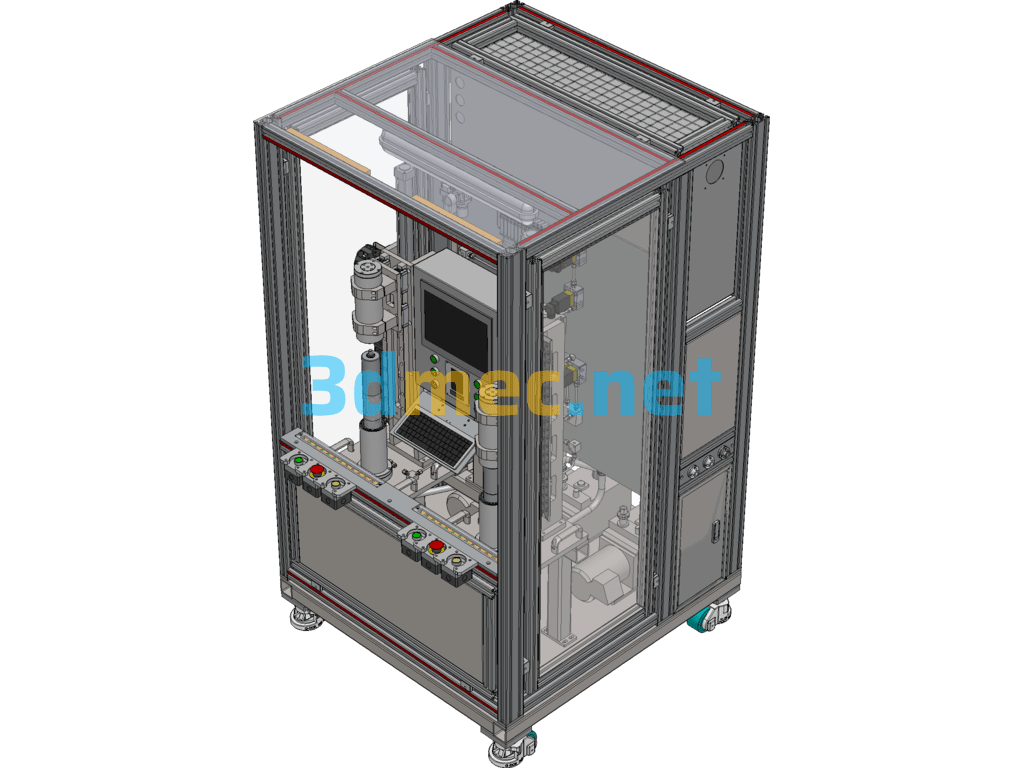 Non-Standard Automated Battery Helium Detection Equipment Design Helium Leak Detection Equipment - 3D Model SolidWorks Free Download