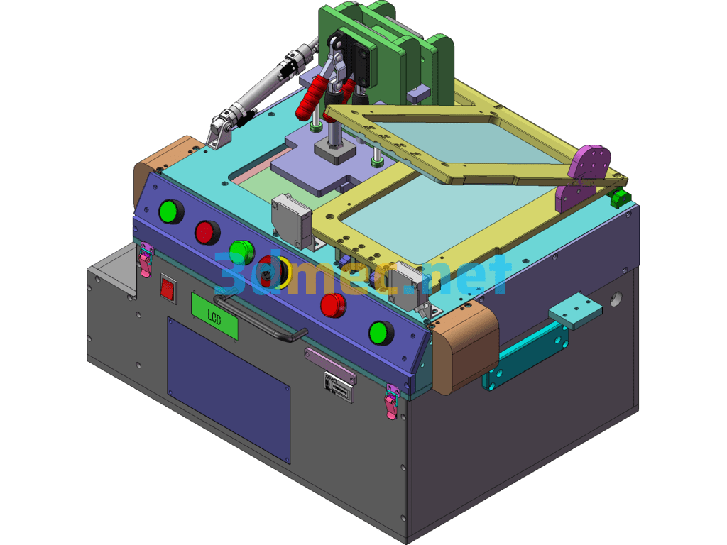 Semi-Automatic Connecting Rod Testing Mechanism - 3D Model SolidWorks Free Download