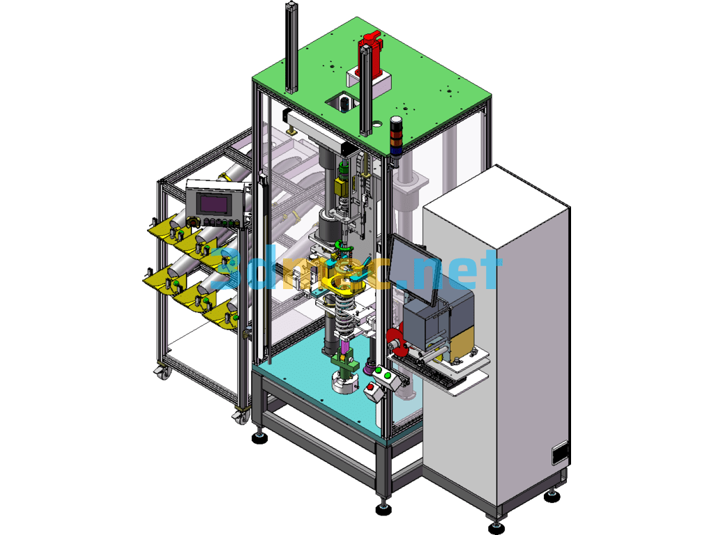 Shock Absorber Assembly Equipment - 3D Model SolidWorks Free Download