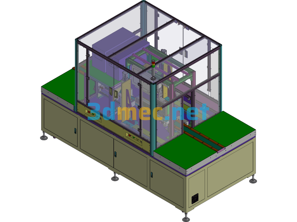 New Energy Battery Core Spot Welding Assembly Machine - 3D Model Exported Free Download