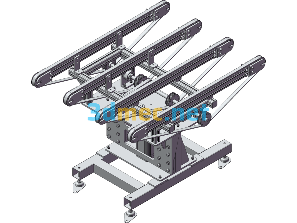 Small Belt Conveyor - 3D Model SolidWorks Free Download