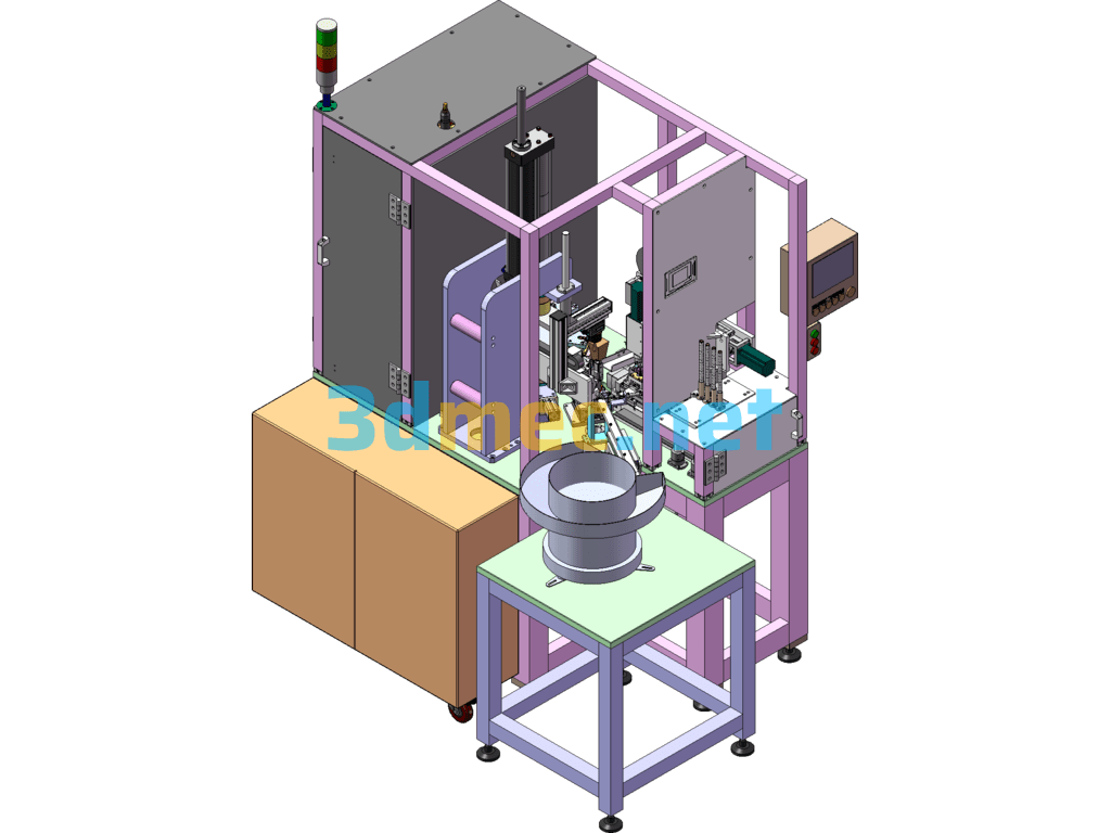 Lever And Pin Press-Fit And Laser Welding Machine Equipment, Press-Fit And Laser Welding All-In-One Machine - 3D Model SolidWorks Free Download