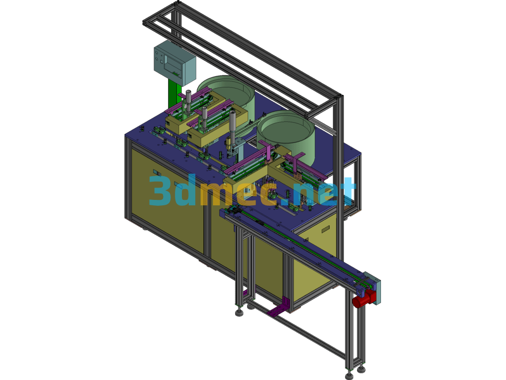 Gear Assembly Line - 3D Model Exported Free Download