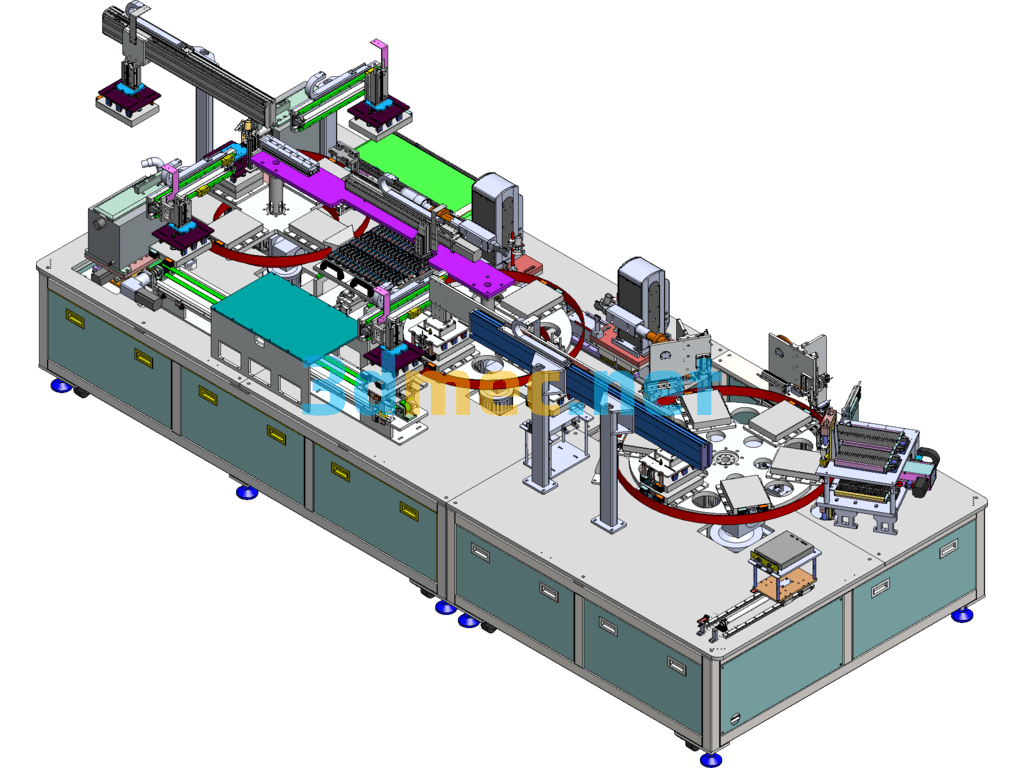 Battery Welding Glue Machine, Lithium Battery Welding Equipment - 3D Model SolidWorks Free Download