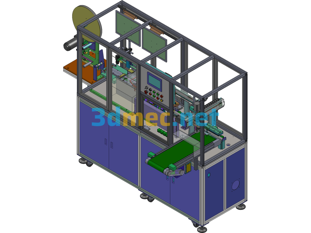 FPC Cutting Inspection Machine Screen Cable Cutting Equipment FPC Soft Cable Cutting Machine - 3D Model SolidWorks Free Download