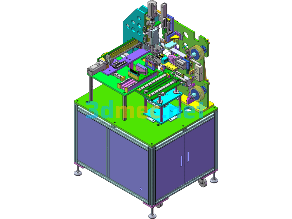 Wire Tape Machine Automatic Tape Equipment Labeling Machine - 3D Model SolidWorks Free Download