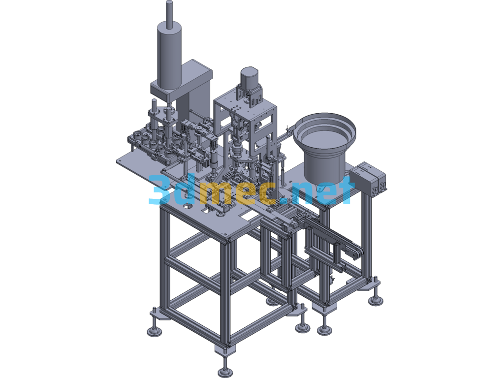 Motor Gear Press Machine - 3D Model Exported Free Download