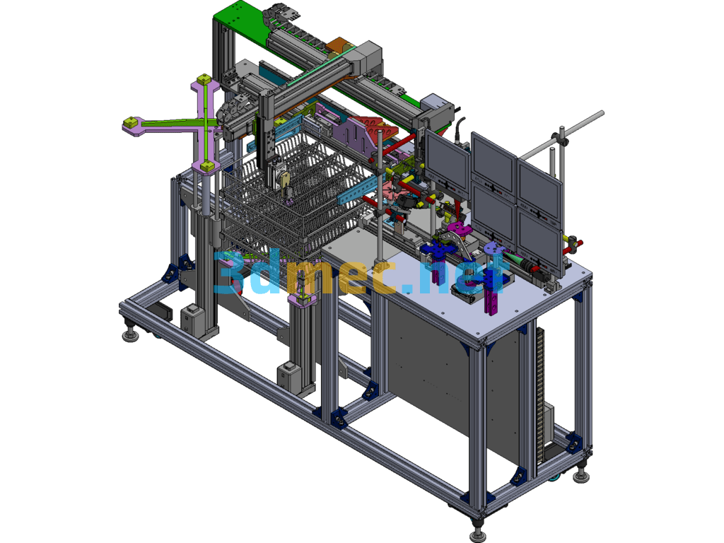 Material Automatic Visual Inspection Machine - 3D Model SolidWorks Free Download