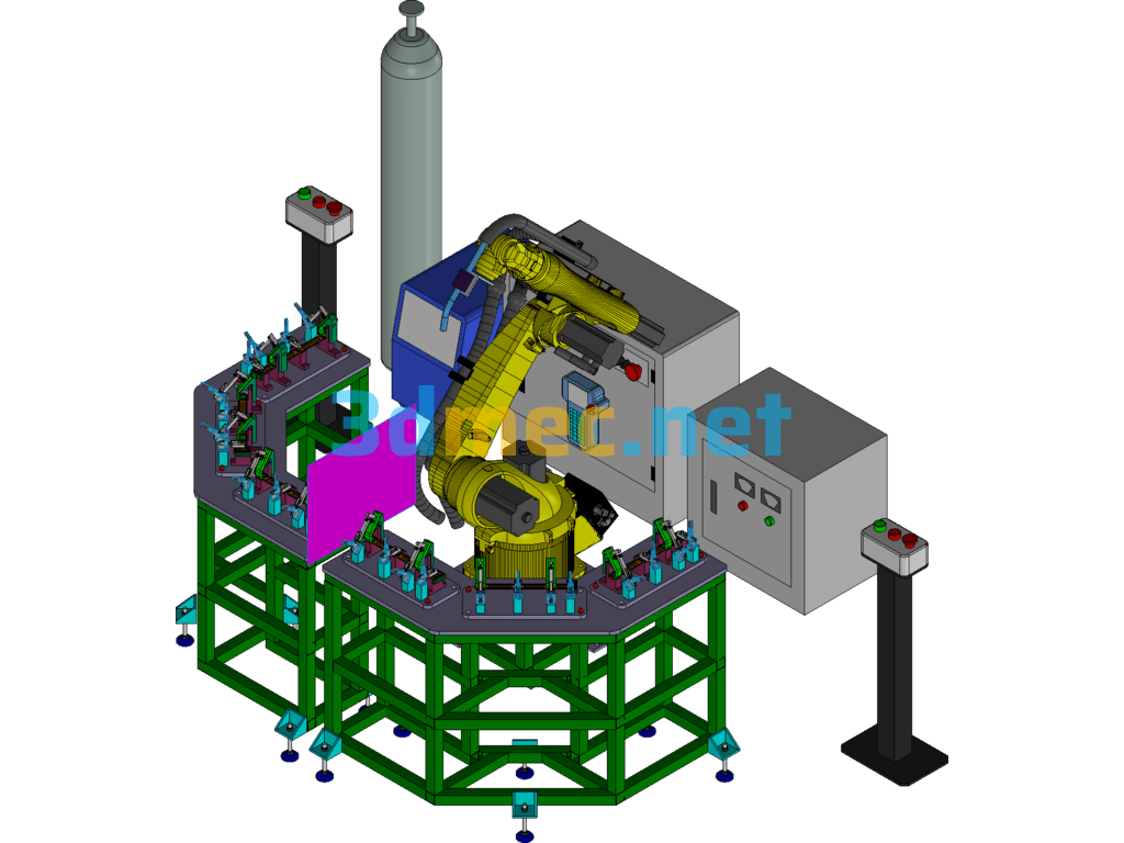 Automatic Welding Station - 3D Model Exported Free Download