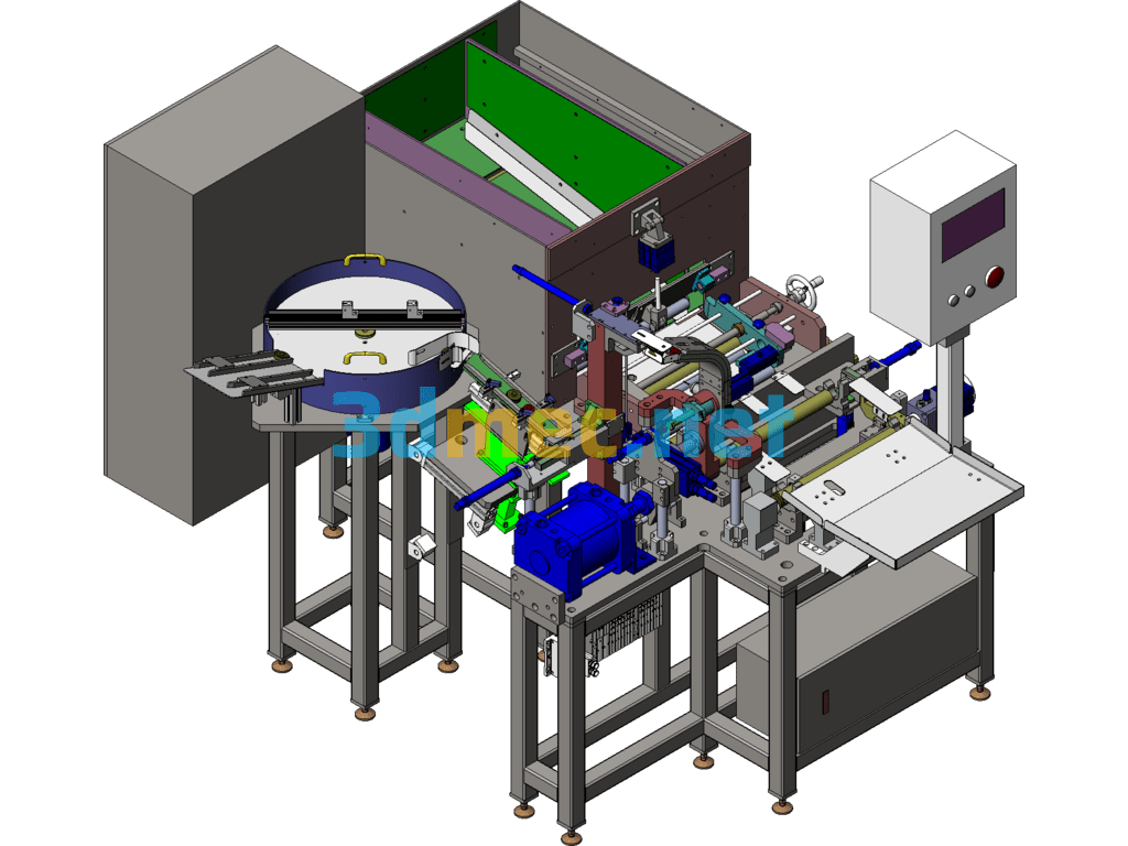 Roller Foot Valve Press Equipment - 3D Model SolidWorks Free Download