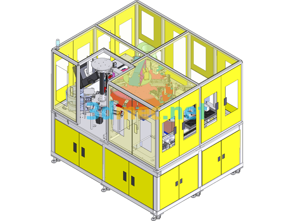 Fiber Optic Head Assembly Machine Network Signal Plug Assembly Machine Non-Standard Assembly Equipment - 3D Model SolidWorks Free Download