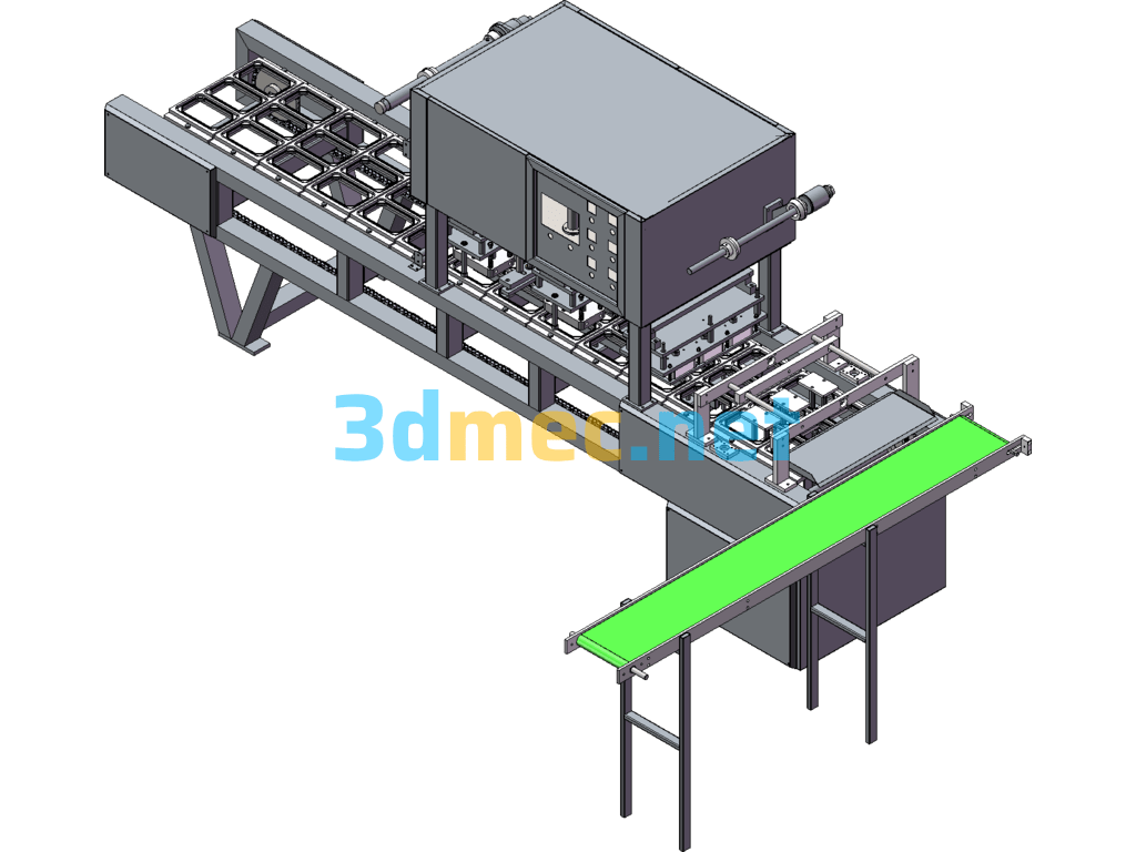 Linear Food Sealing Machine 1 Out Of 3 Sealing Machine - 3D Model SolidWorks Free Download