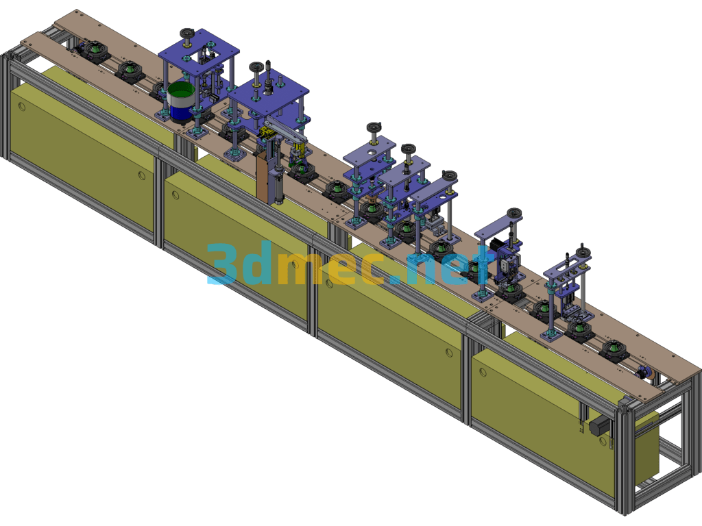 LED Bulb Automatic Assembly Machine - 3D Model Exported Free Download