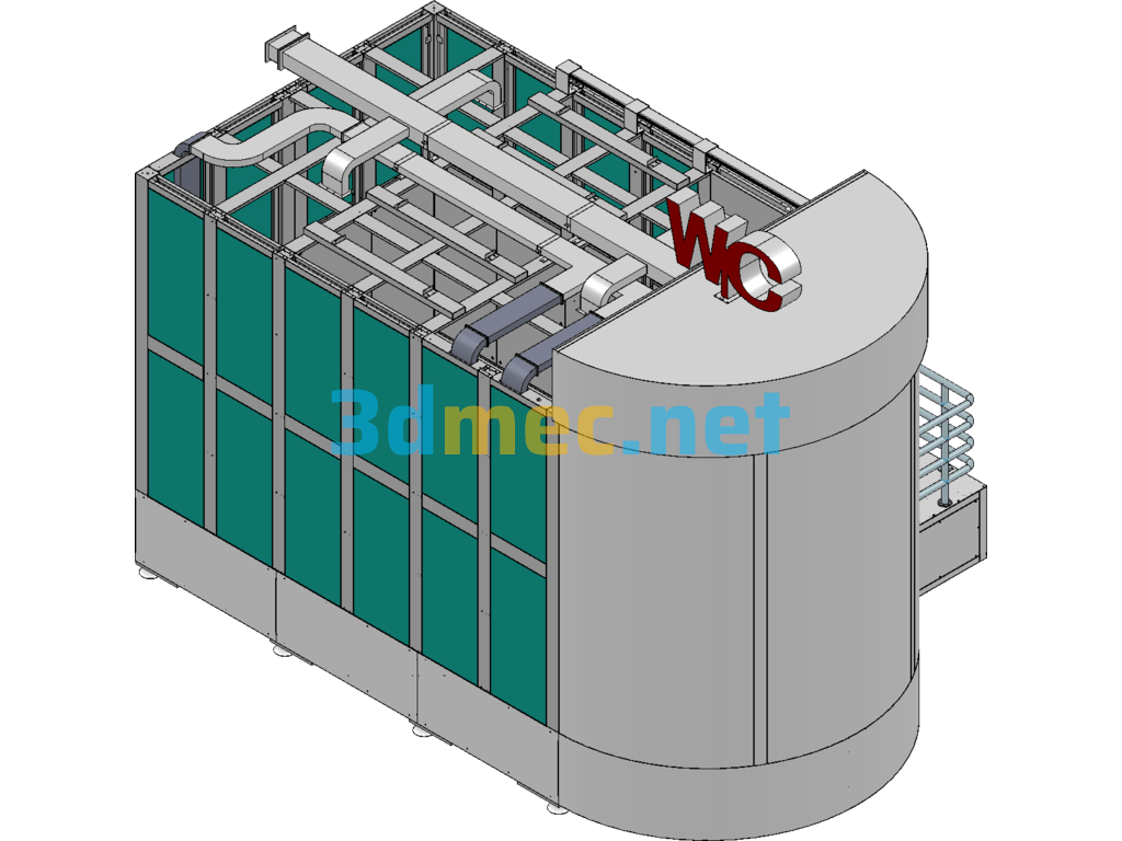 Mobile Toilet Assembly - 3D Model SolidWorks Free Download