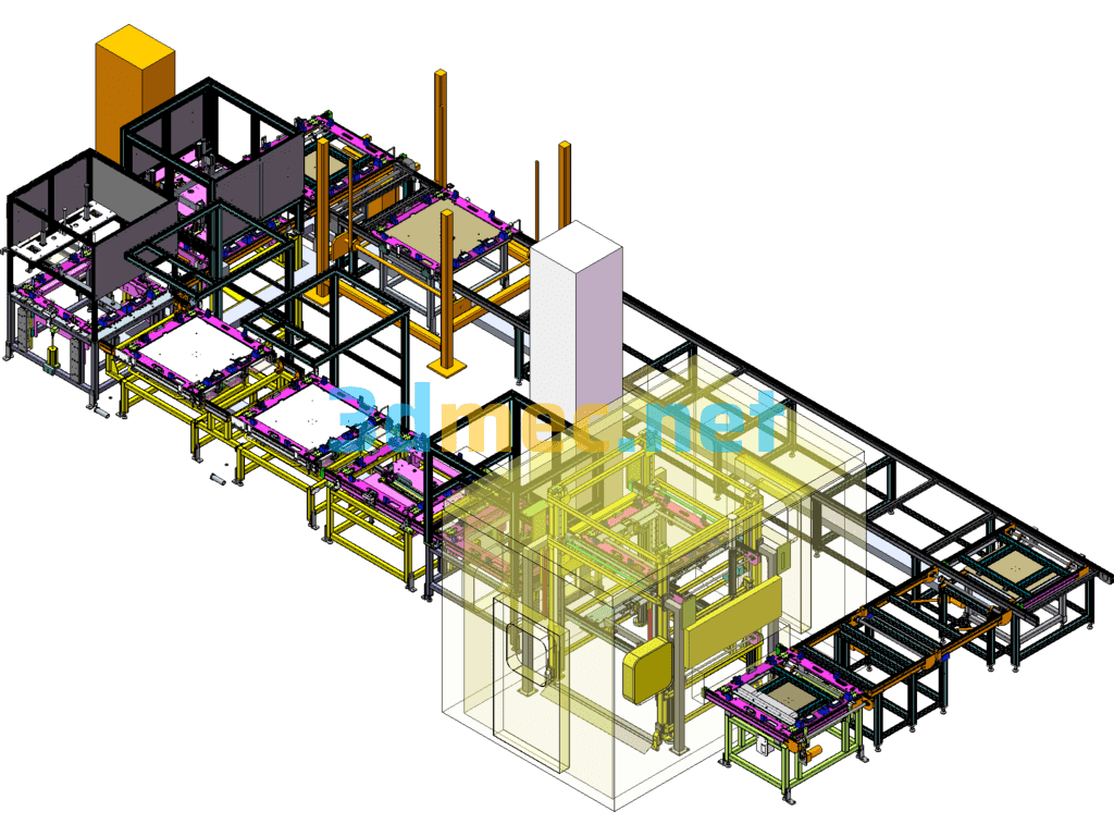 Automobile Sunroof Assembly Line - 3D Model SolidWorks Free Download