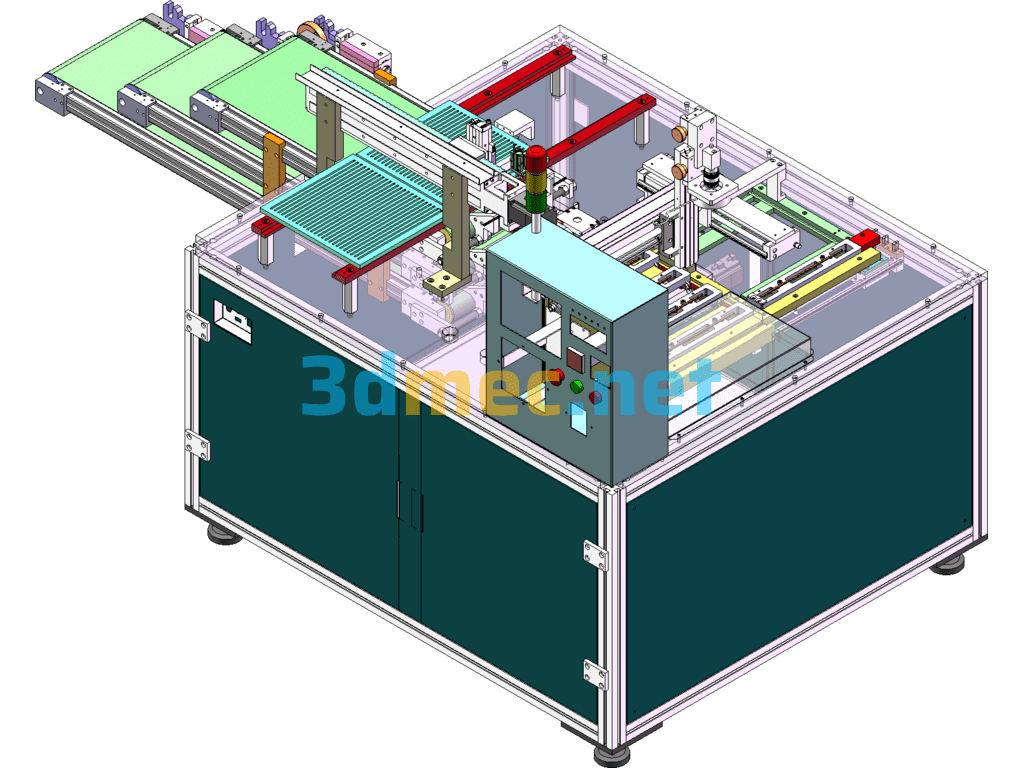 Chopsticks Inspection Machine CCD Appearance Inspection Machine Chopsticks Packaging Equipment - 3D Model SolidWorks Free Download