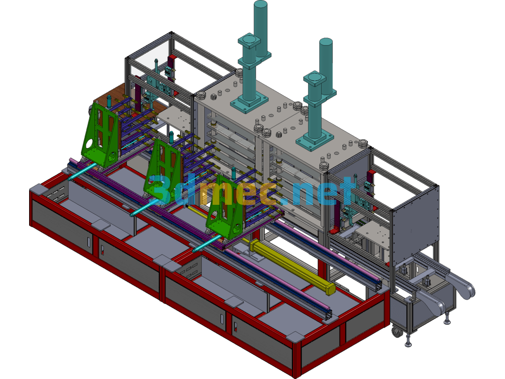 Lithium Battery Multi-Station Hot And Cold Pressing System - 3D Model SolidWorks Free Download