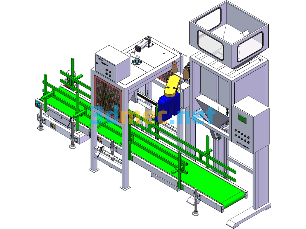 Sorting And Weighing Packaging Machine (Full Set Of Drawings) - 3D Model SolidWorks Free Download