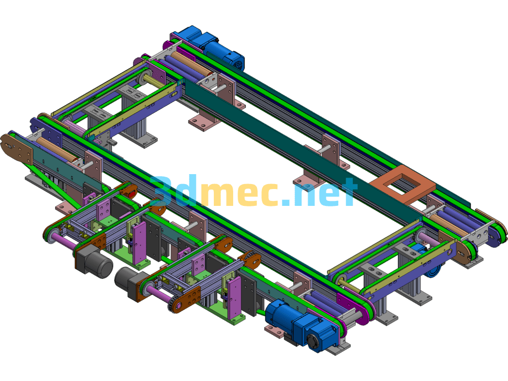 Ring Conveyor Line - 3D Model Exported Free Download