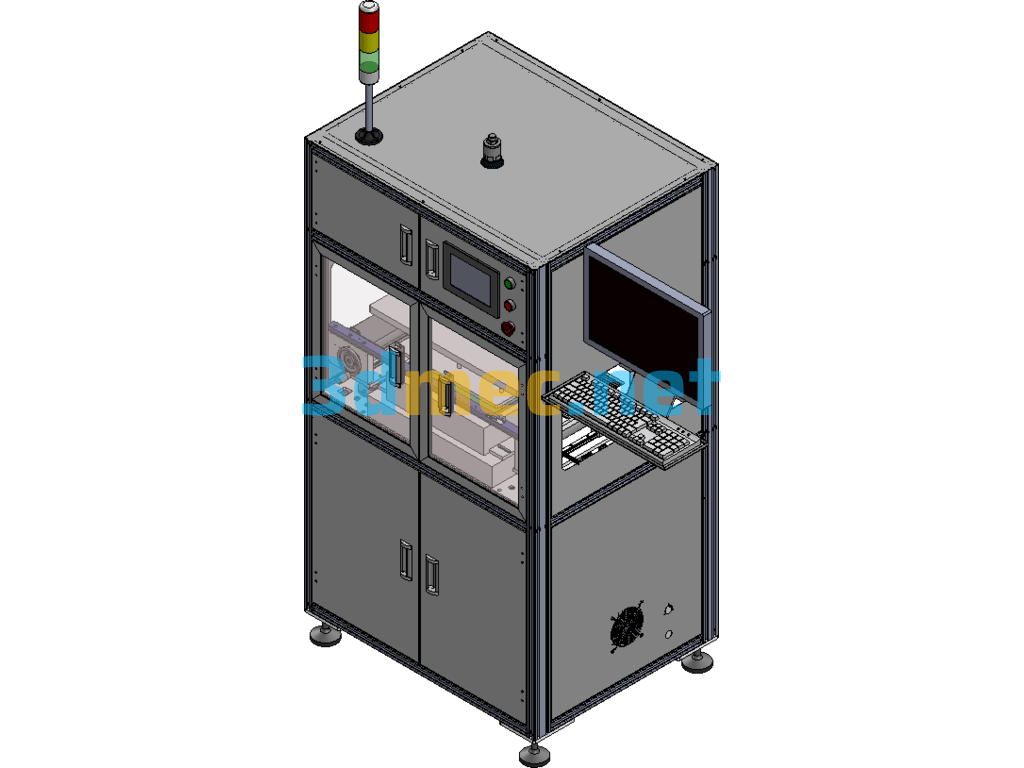 ICT Automatic Test Machine 3D Model Design Structure Diagram PCB Test - 3D Model SolidWorks Free Download