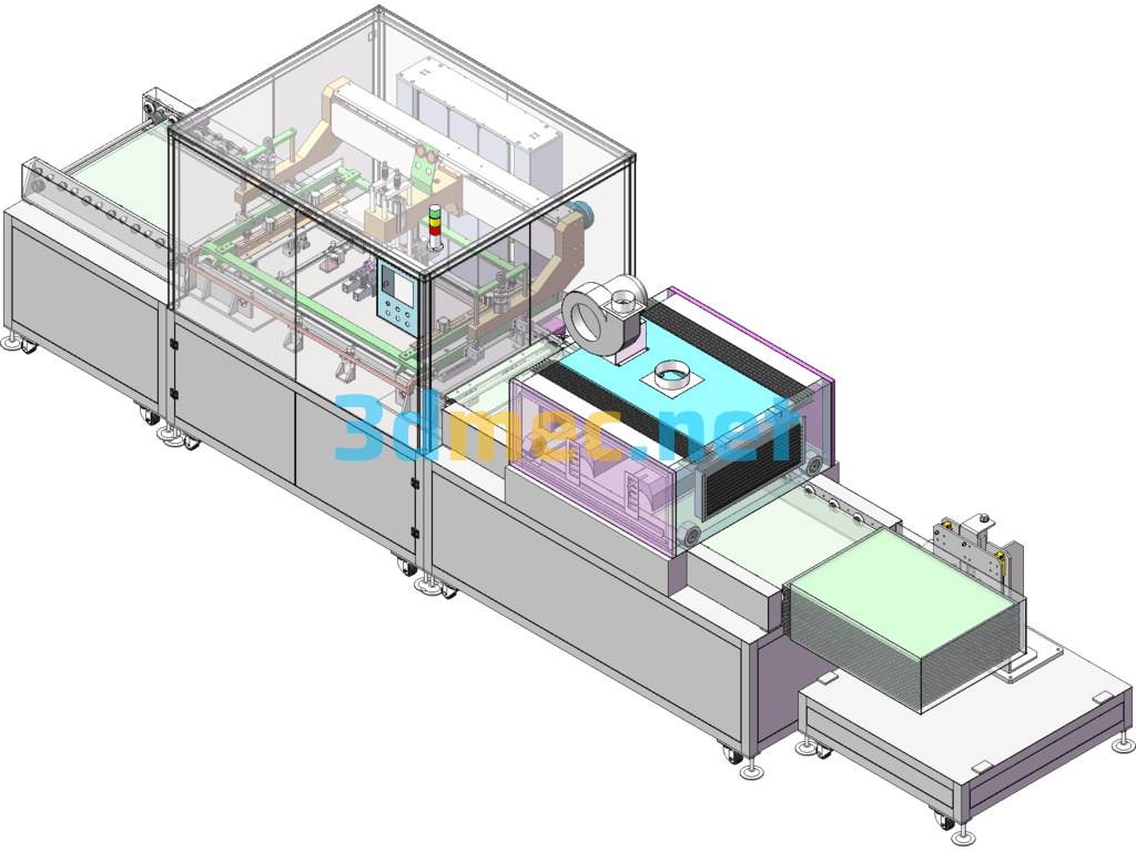 Screen Printing Machine Optimized Version - 3D Model SolidWorks Free Download