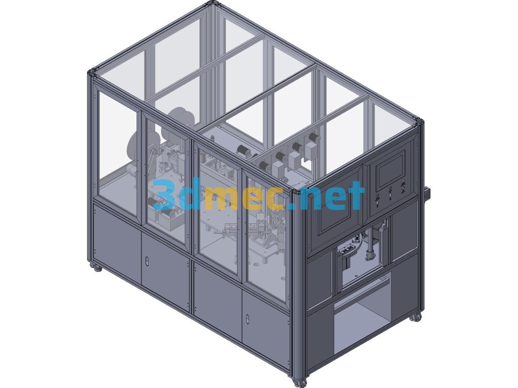 Pressure Sensor Welding Wire Solder Dispensing CCD Detection Machine Automation Non-Standard Mechanical Equipment - 3D Model Exported Free Download