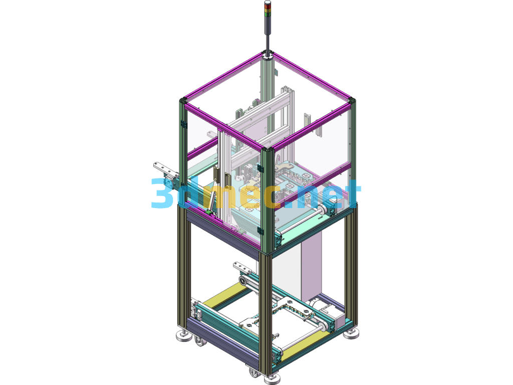 Fully Automatic Online Panel Turning Machine - 3D Model SolidWorks Free Download