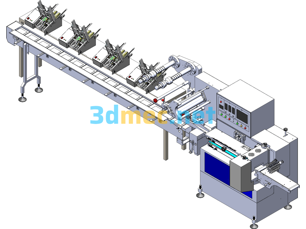 Point Card Packaging Machine For Sheet Product Packaging Equipment - 3D Model SolidWorks Free Download