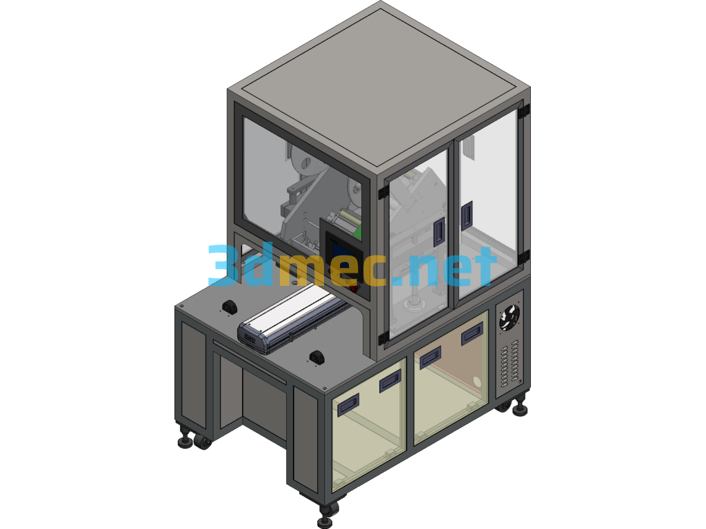 Non-Standard Roll-To-Roll Film Labeling Machinery And Equipment - 3D Model SolidWorks Free Download