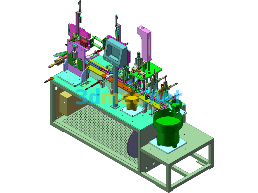 N20 Non-Standard Fully Automatic Rubber Cover Brush Inserting Machine, Assembly Machine - 3D Model SolidWorks AutoCAD-ZWCAD Free Download