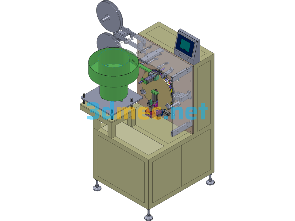 Plastic Parts Velcro Machine, Velcro Automatic Machine - 3D Model SolidWorks Free Download