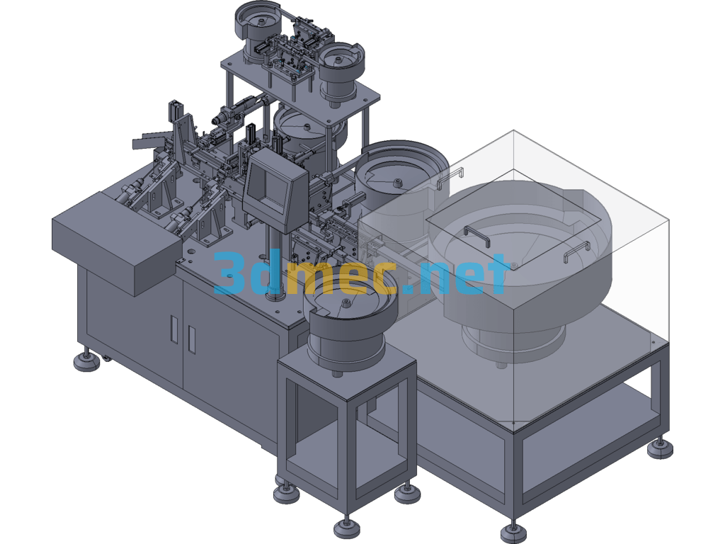 Small Five-Hole Socket Assembly Machine - 3D Model Exported Free Download