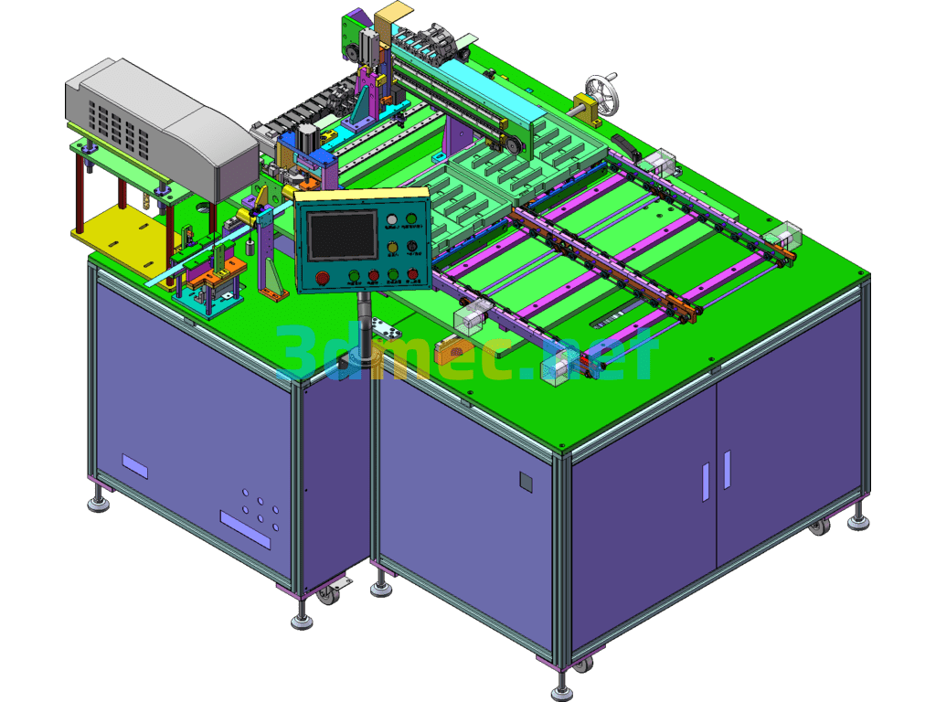 Wire Laser Cutting, Stripping And Cutting Machine, FFC Cutting Machine - 3D Model SolidWorks Free Download