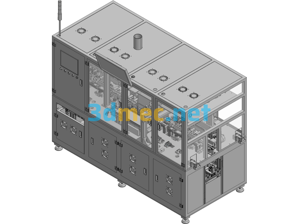 Battery Front And Back Pad Printing Machine - 3D Model Exported Free Download