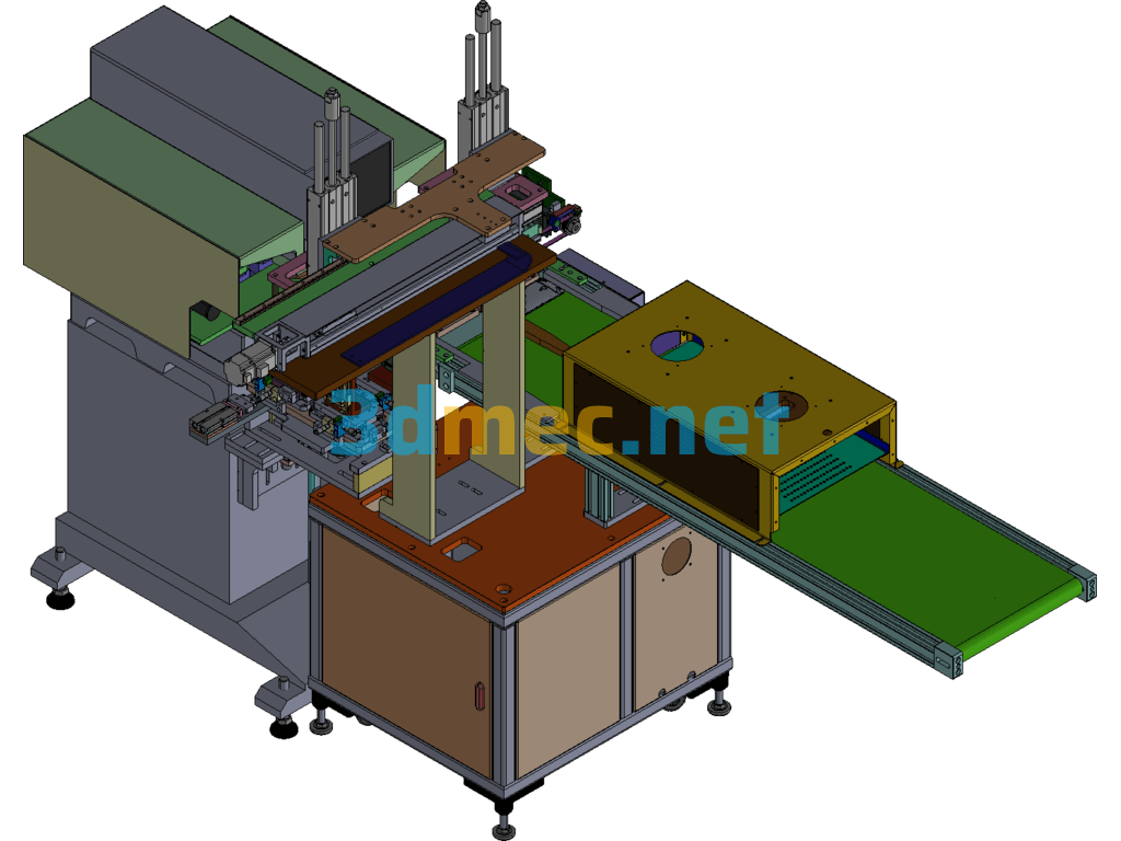 Mobile Phone Side Pad Printing Machine - 3D Model Exported Free Download