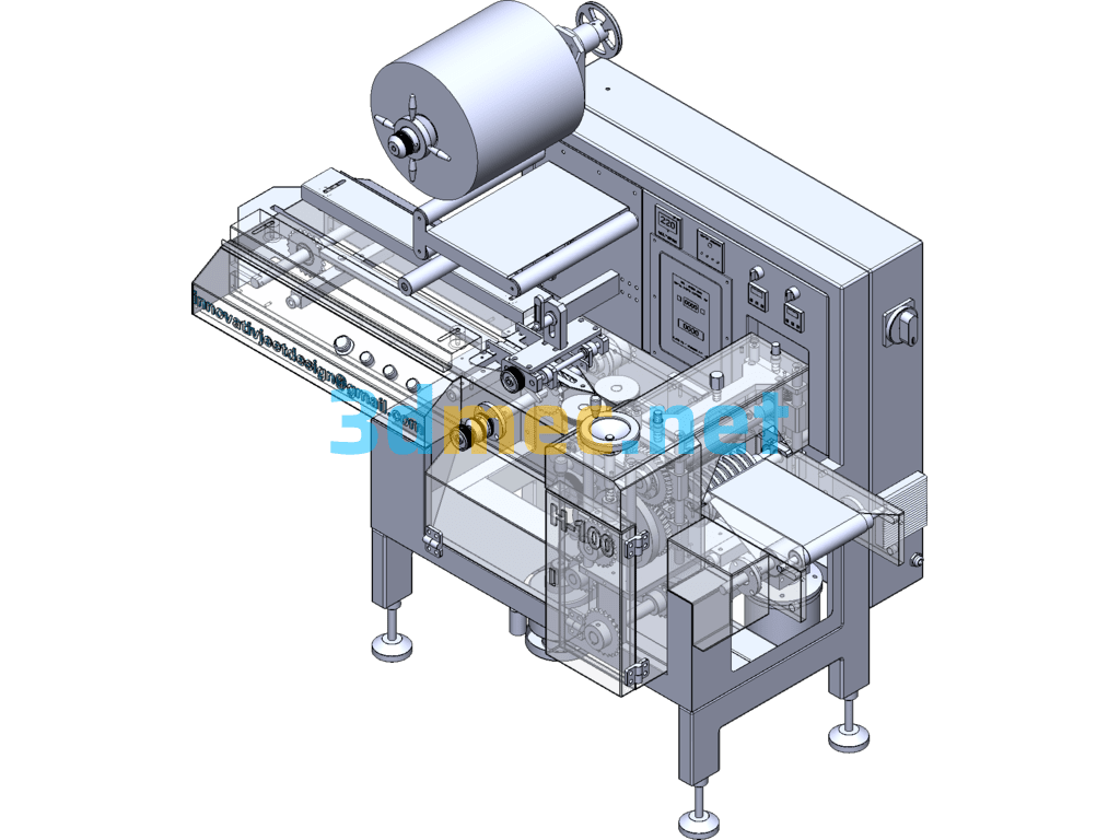 Mechanical Flow Packaging Machine - 3D Model SolidWorks Free Download