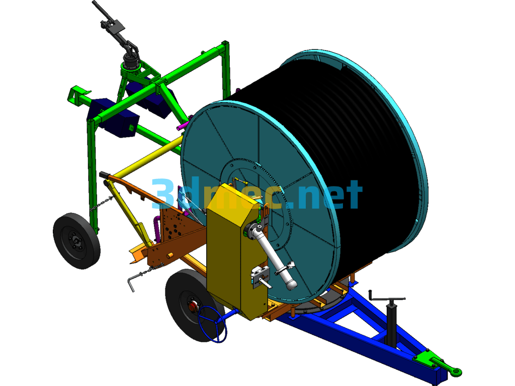 Large Agricultural Sprinklers, Automatic Irrigation Equipment - 3D Model SolidWorks Free Download