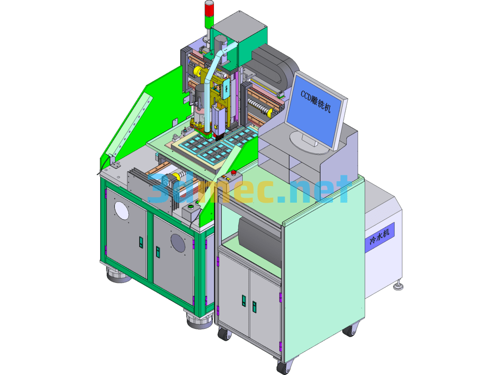 Precision CCD Engraving And Milling Machine (Already Successfully Mass-Produced) - 3D Model SolidWorks Free Download