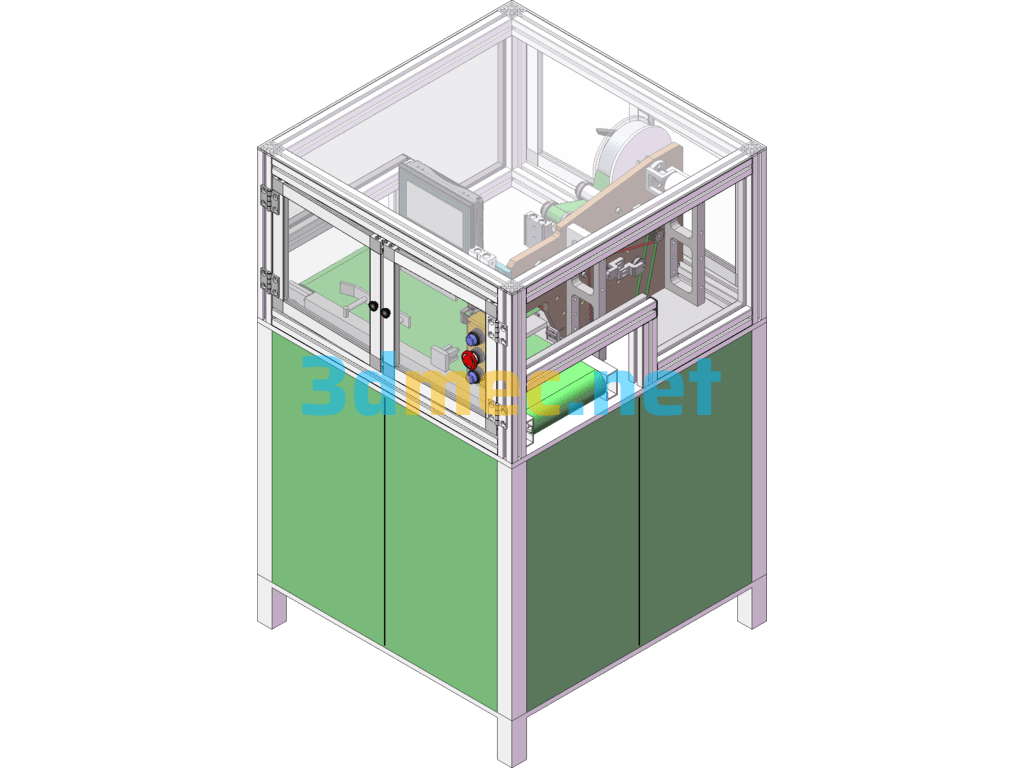 Fixed Mold Stripping Module Fully Automatic Labeling Machine - 3D Model SolidWorks Free Download